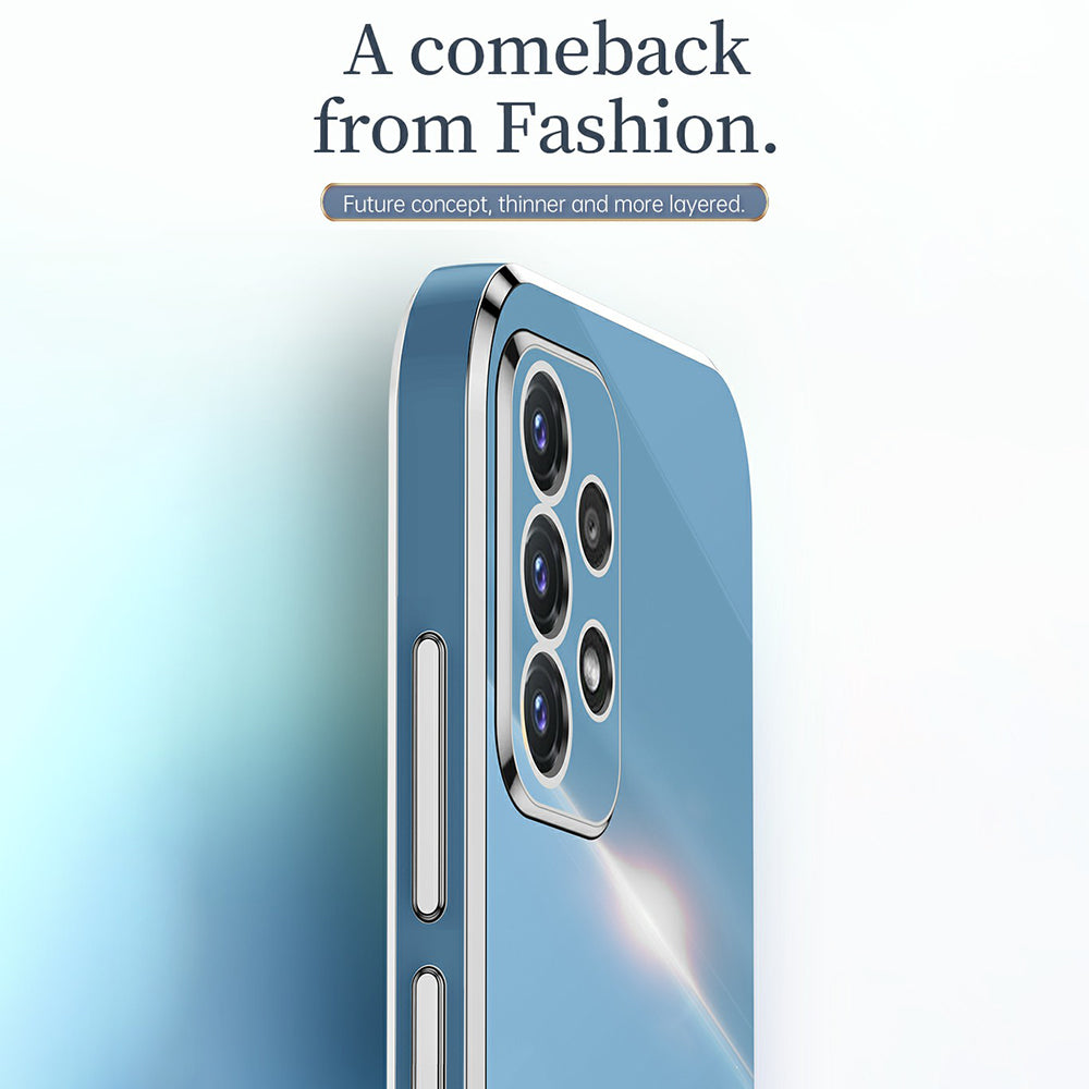Pouzdro na telefon XINLI pro Samsung Galaxy A32 4G (verze EU) Galvanické pokovování TPU zadní kryt mobilního telefonu odolný proti nárazu Pouzdro na telefon XINLI pro Samsung Galaxy A32 4G (verze EU) Galvanické pokovování TPU zadní kryt mobilního telefonu odolný proti nárazu